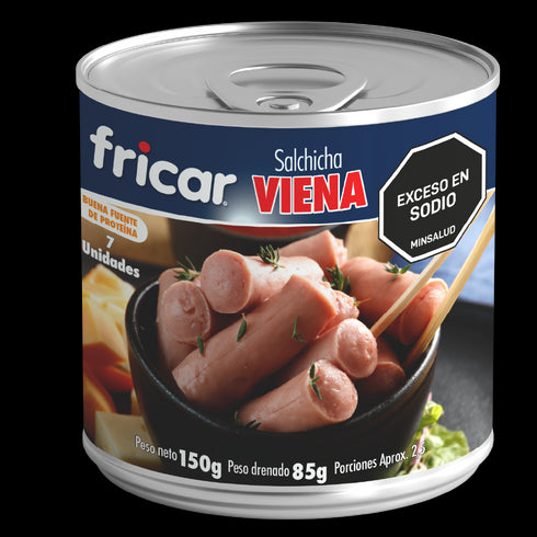 SALCHICHA TIPO VIENA ENLATADA FRICAR 150G